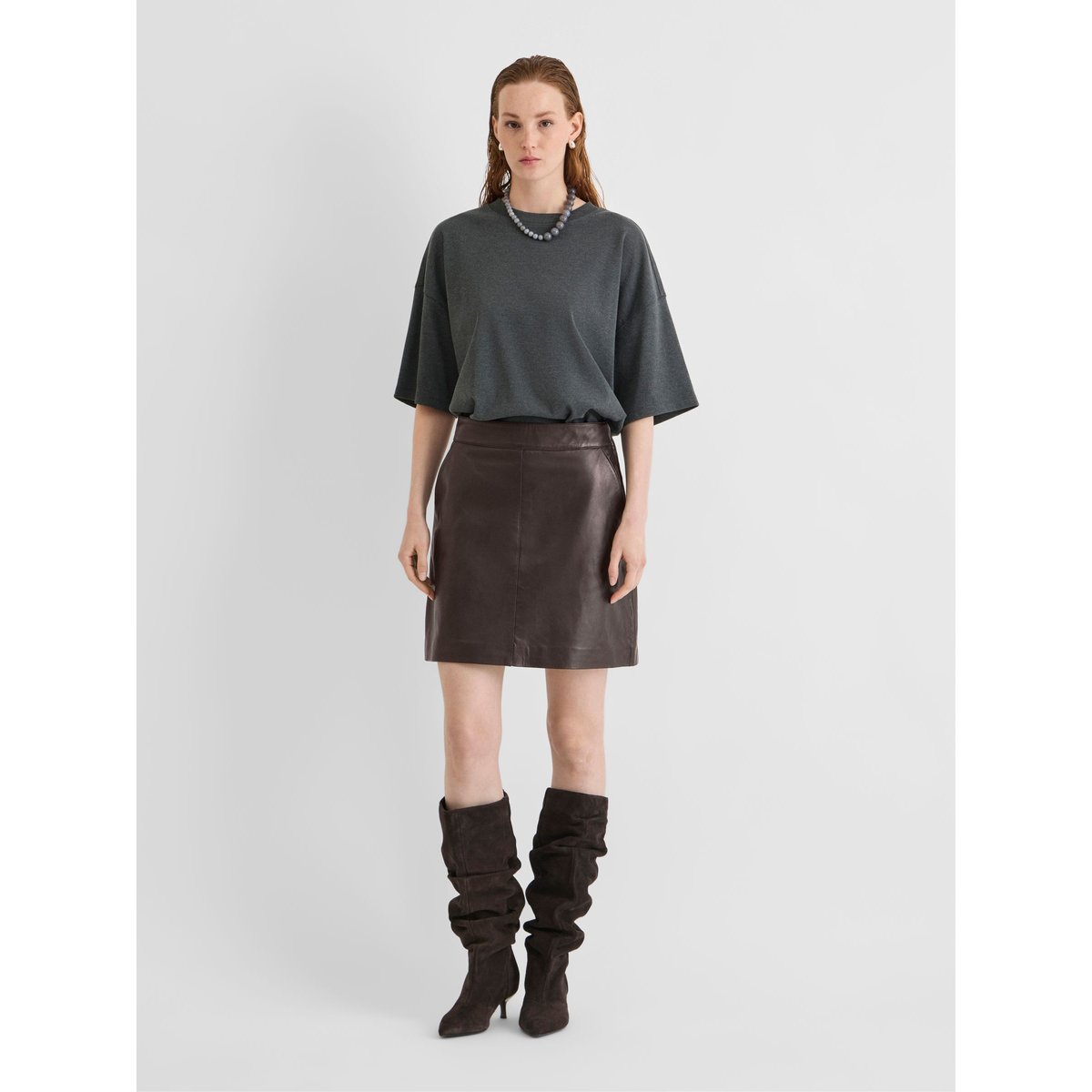 Mini-Jupe marron - coffee bean1, ROUGE EDIT