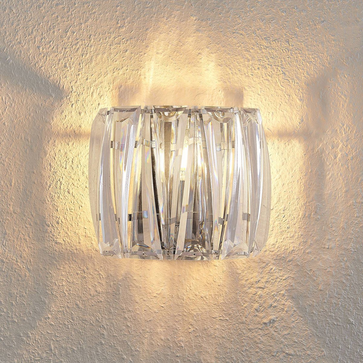 Applique, Sofia transparent, chrome, LINDBY