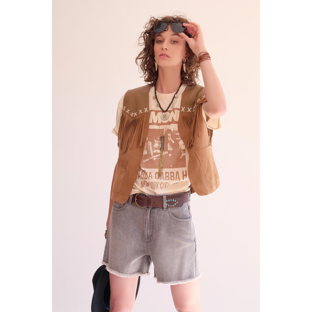 Tee shirt TAVITI RAMONES naturel, MKT STUDIO