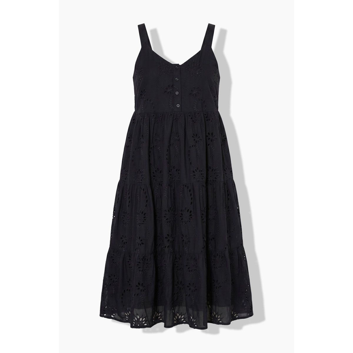 Robe midi à bretelles, coupe évasée noir, STUDIO UNTOLD