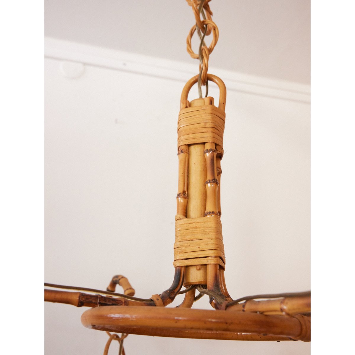 Suspension en rotin des années 50 Sonia N°318 - Bon état naturel, DEBONGOUT