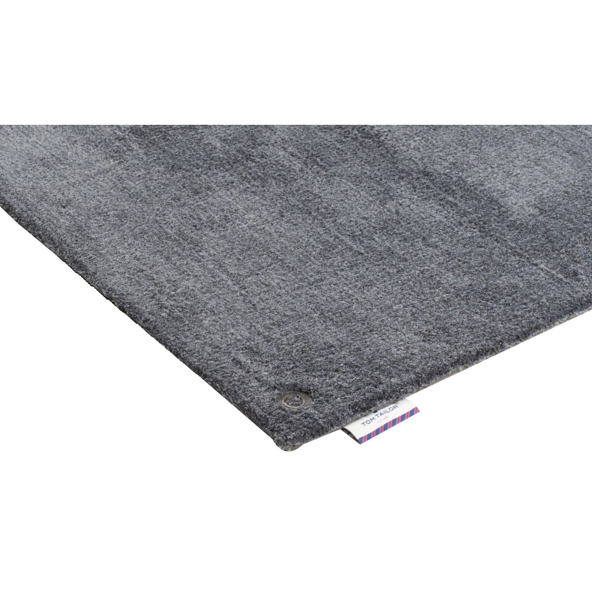 Tapis salon POWDER, shaggy, longs poils, tufté main, 100% polyester anthracite, TOM TAILOR