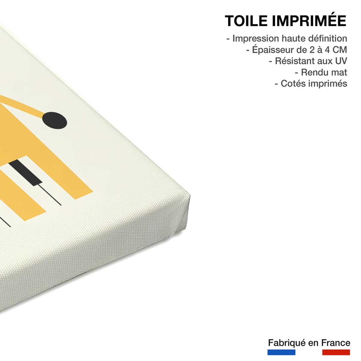 Tableau girafe colorée toile imprimée, HEXOA