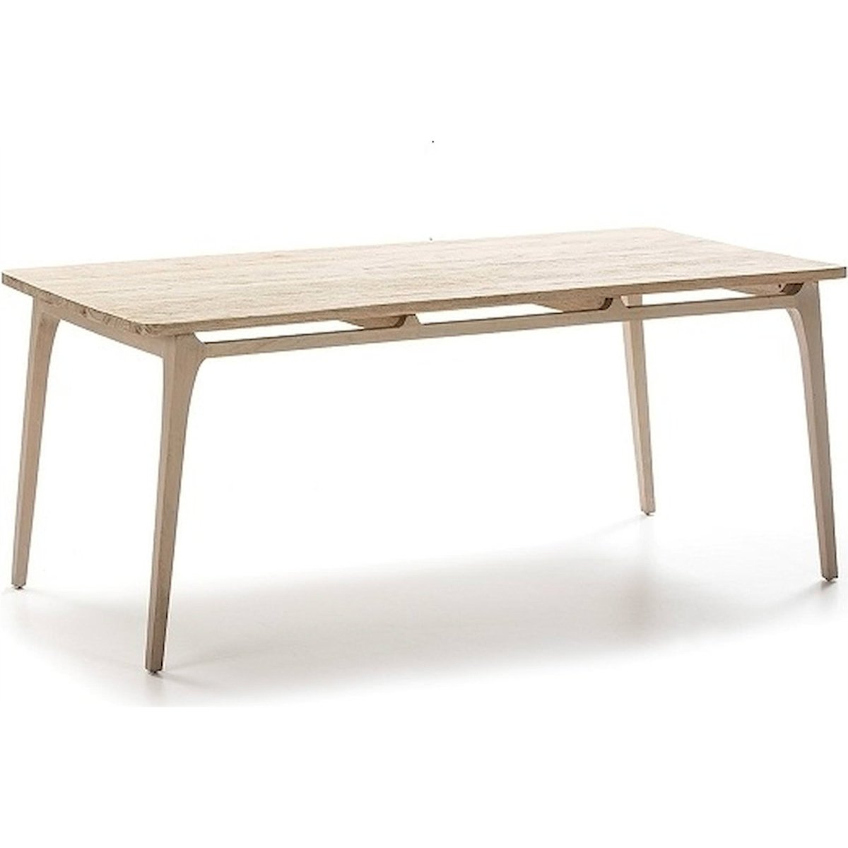 Table de salle à manger en cèdre patiné naturel à patine grise, RECOLLECTION
