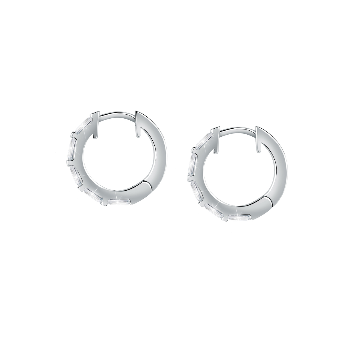 Boucles d'oreilles en argent 925 CREOLE argent, BLUESPIRIT