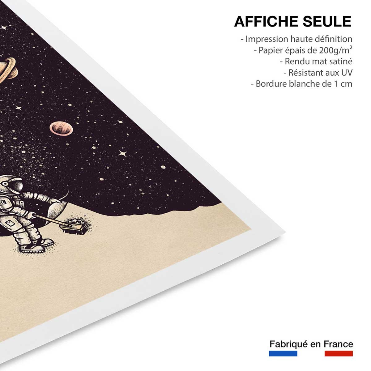Affiche enfant coup de balai affiche seule, HEXOA
