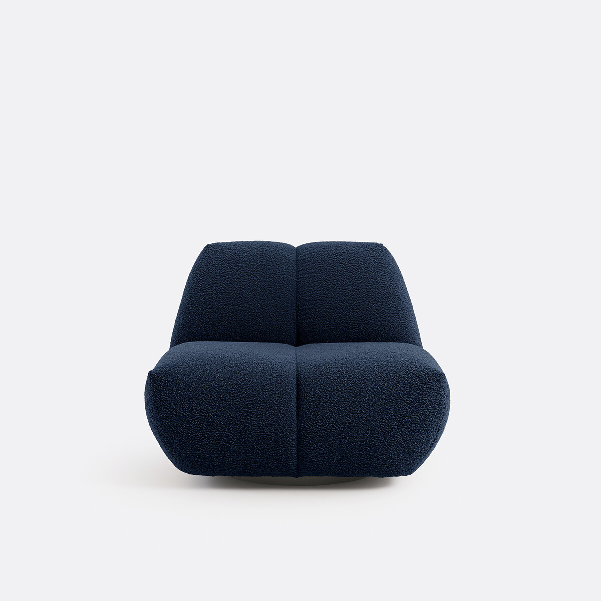 Fauteuil pivotant, bouclette épaisse, Nuria bleu, LA REDOUTE INTERIEURS