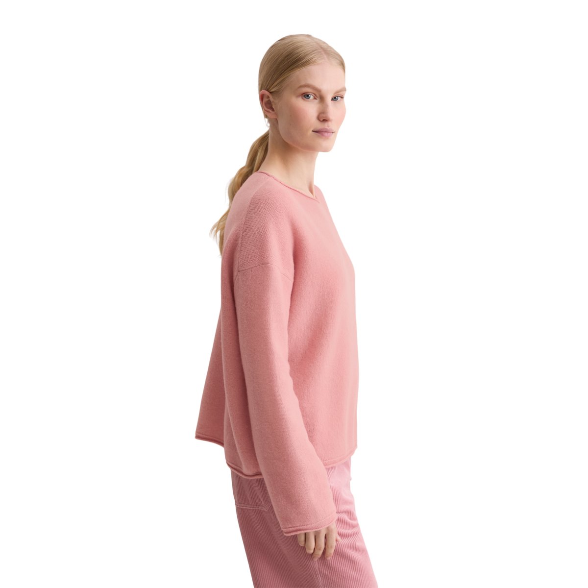 Pull oversized en laine d'agneau moelleuse rose, MARC O'POLO