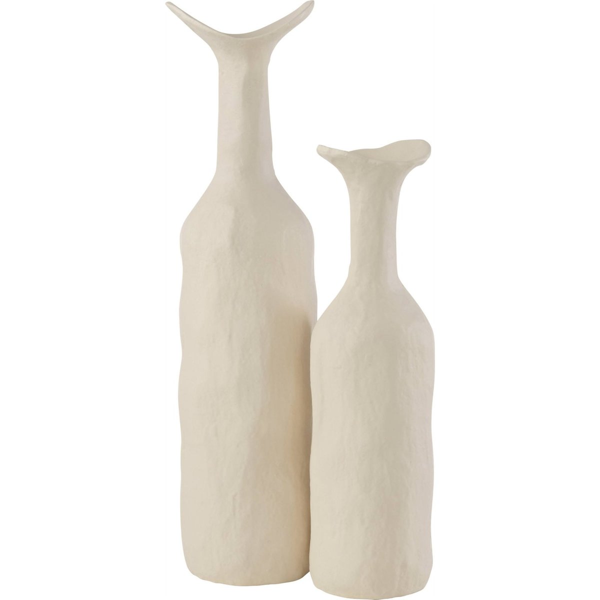 Vase sculptural en aluminium blanc, RECOLLECTION