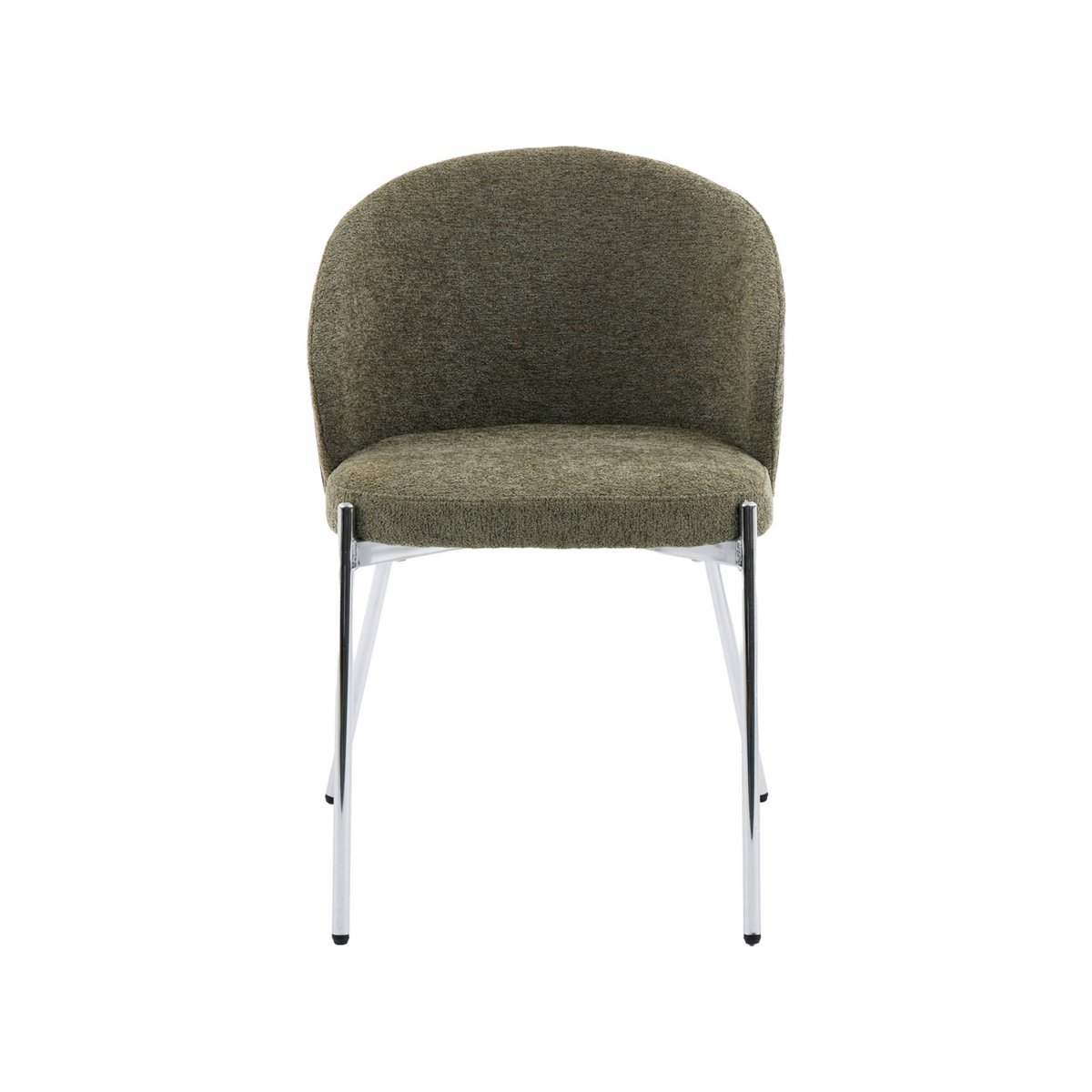 Chaise bois de peuplier teinté noyer, acier et tissu texturé (lot de 2) PAUL moutarde, SWEEEK