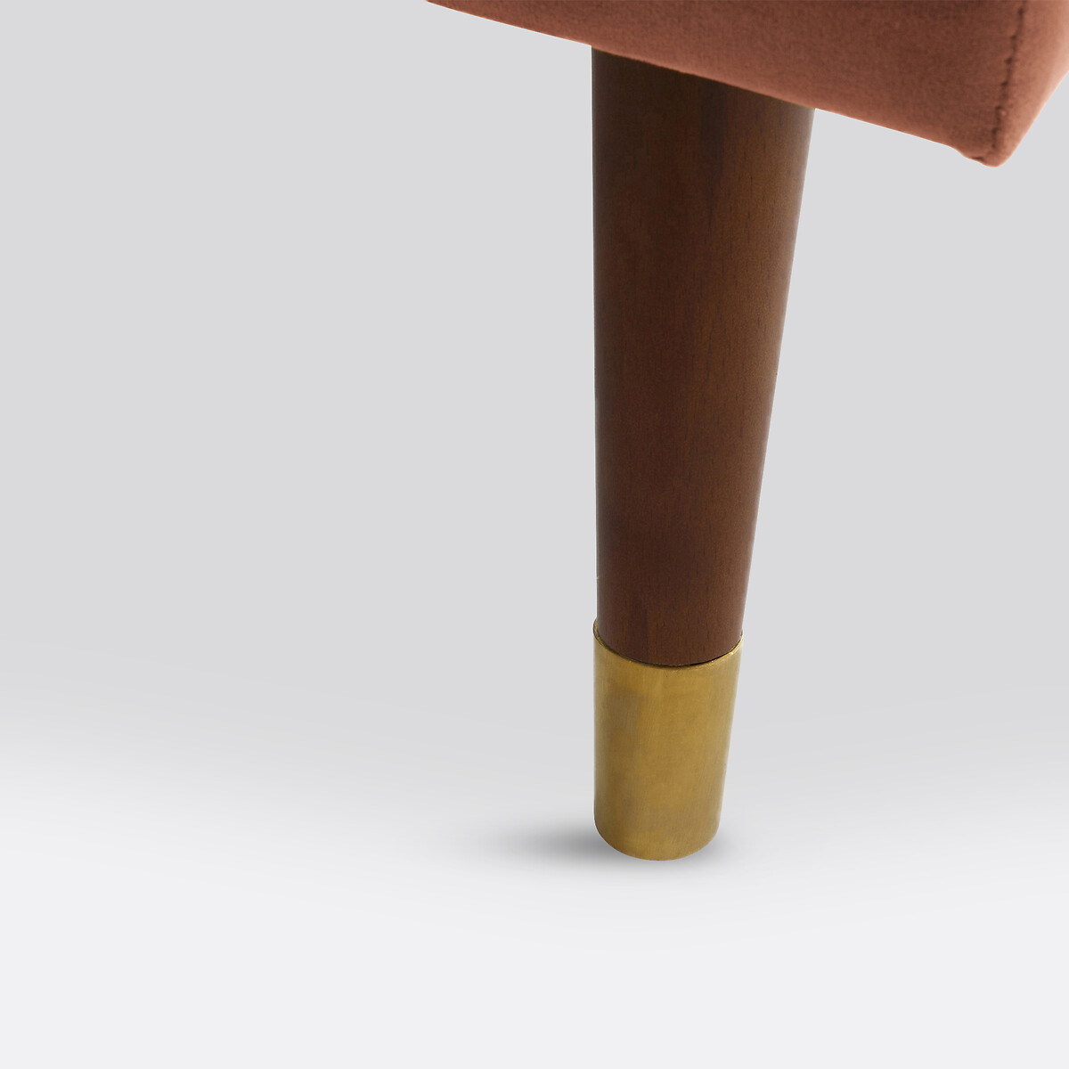 Pouf en velours (Y) terracotta, LA REDOUTE INTERIEURS