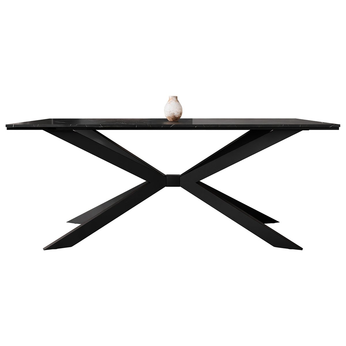 Table à manger  190x90 cm - CASEY noir, LISA DESIGN