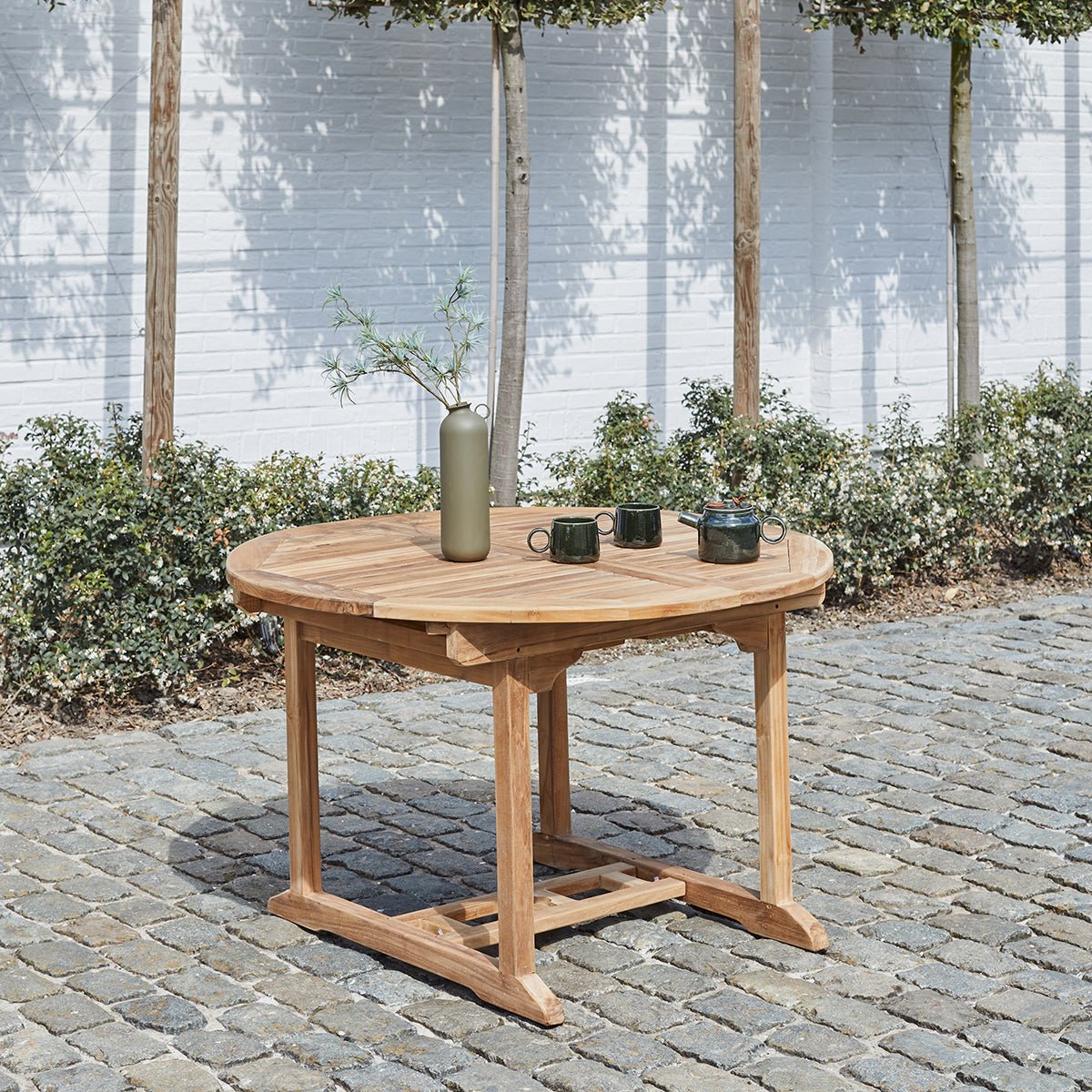 Salon de jardin en teck massif extensible 6/8 places MIDLAND naturel, BERAH GETAH