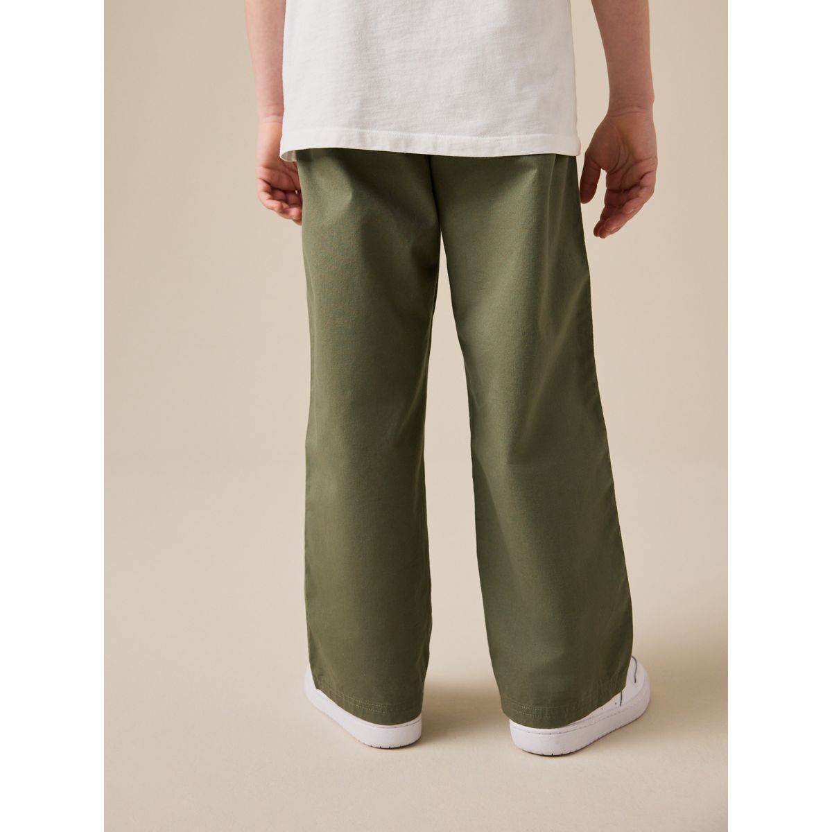 Pantalon chino à pinces vert kaki, NEXT