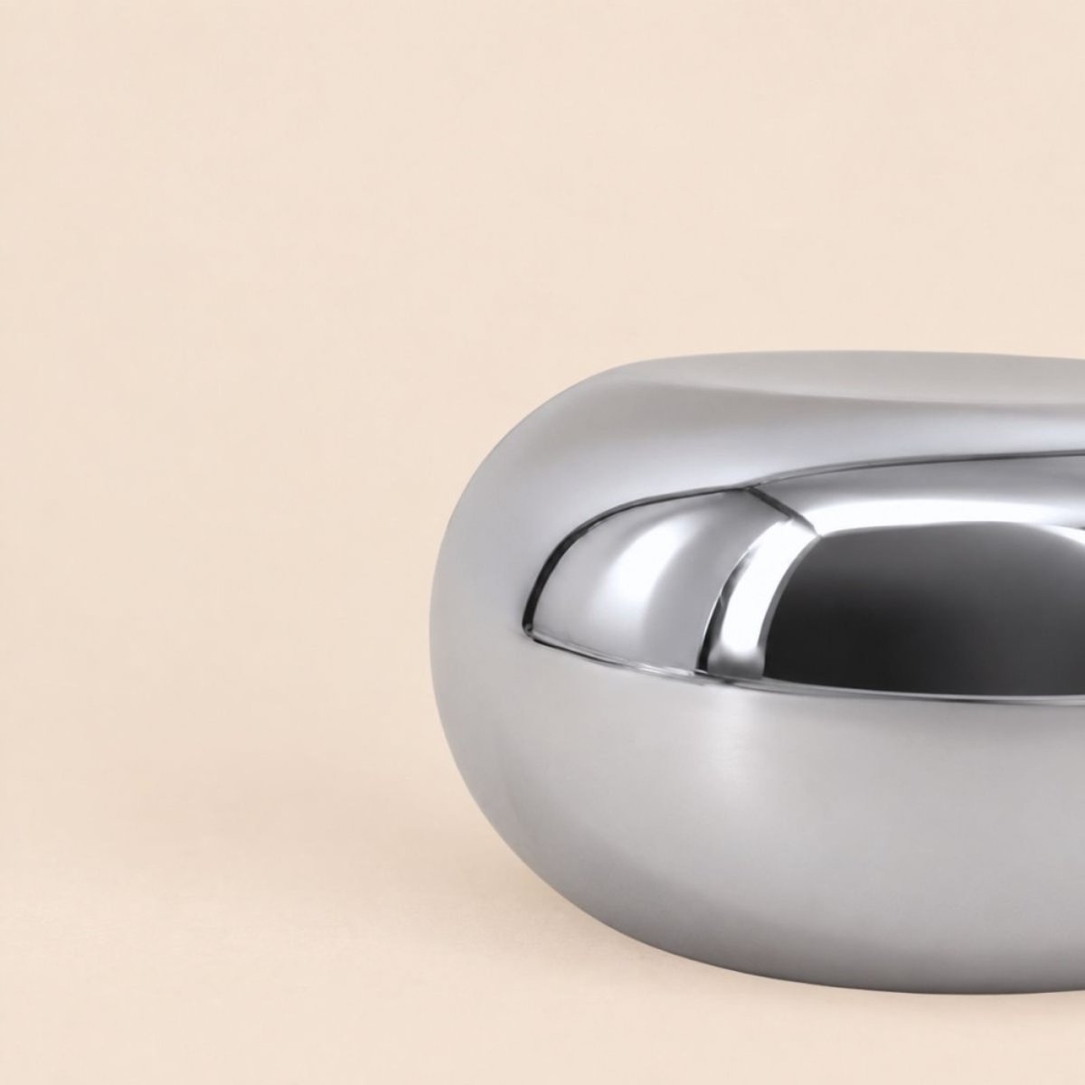 Set de 2 bougeoirs en céramique gris, ORNAMI