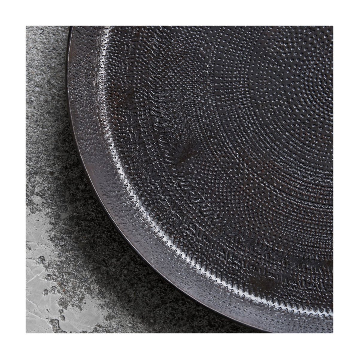 Plateau Jhansi Dia 24 cm marron, HOUSE DOCTOR