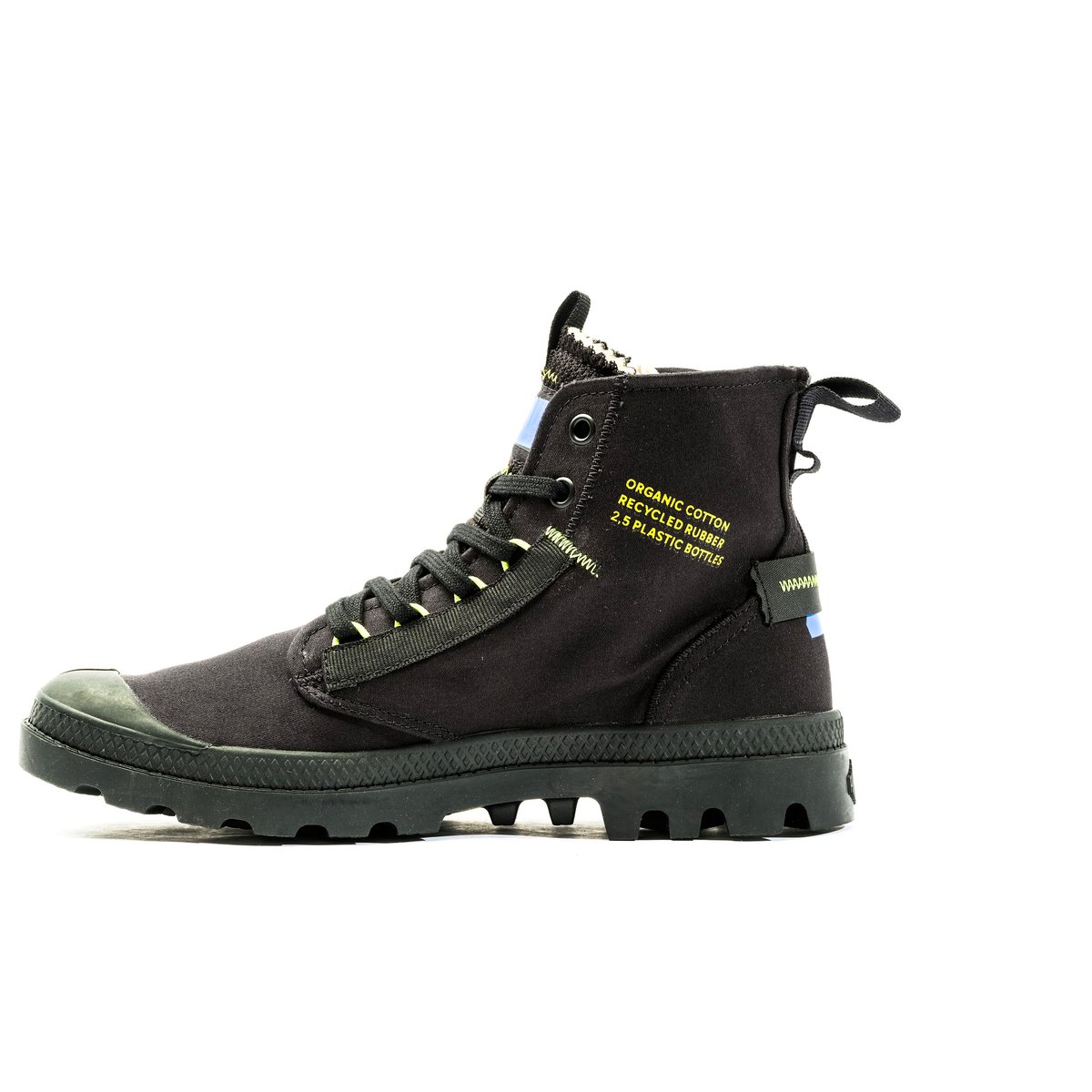 Baskets montantes en toile PAMPA HI RE-CRAFT noir, PALLADIUM