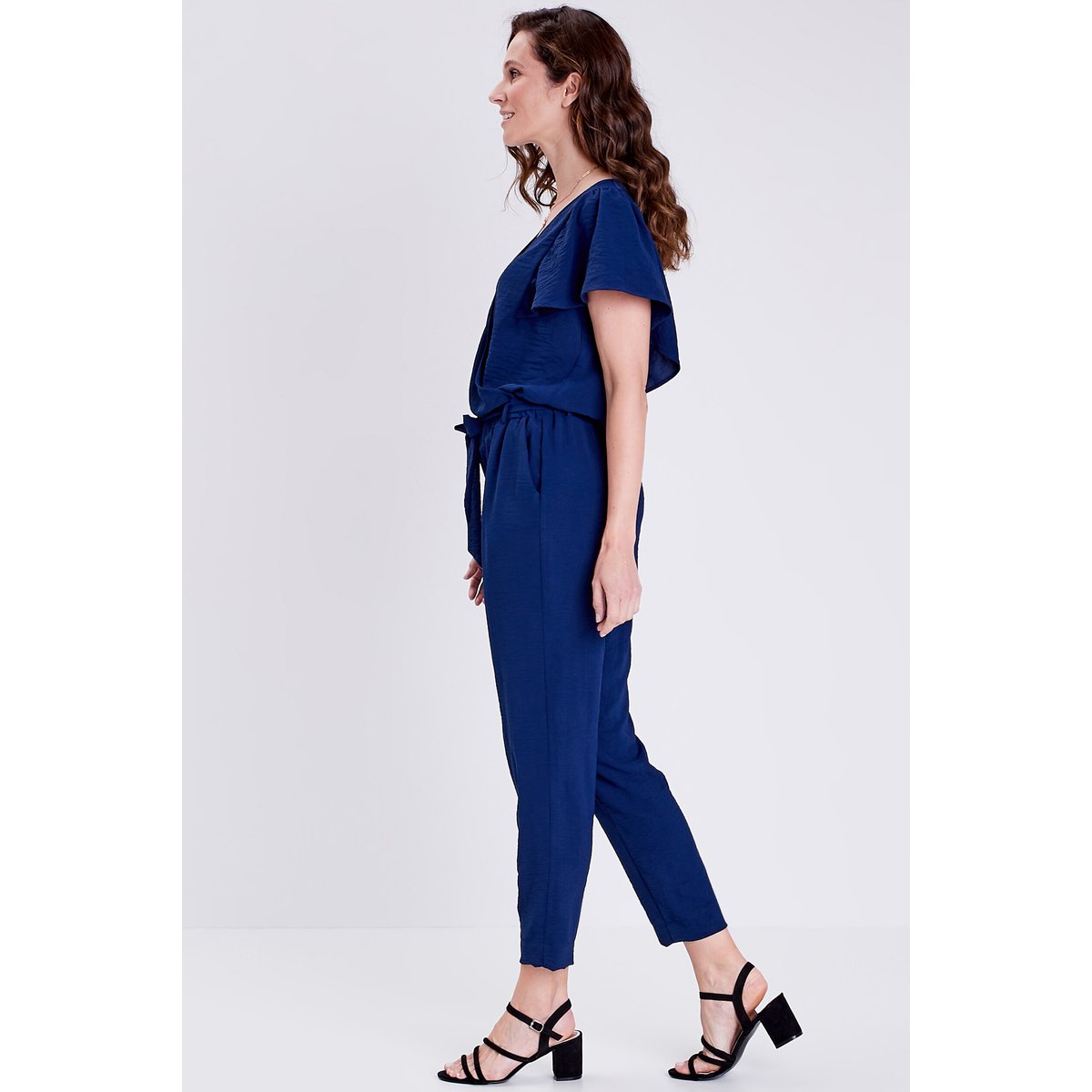 Combinaison pantalon droite bleu foncé, BREAL