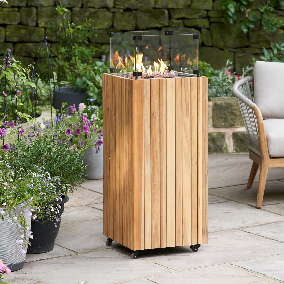 Cosipillar Teak Square Fire Lantern teak, COSI