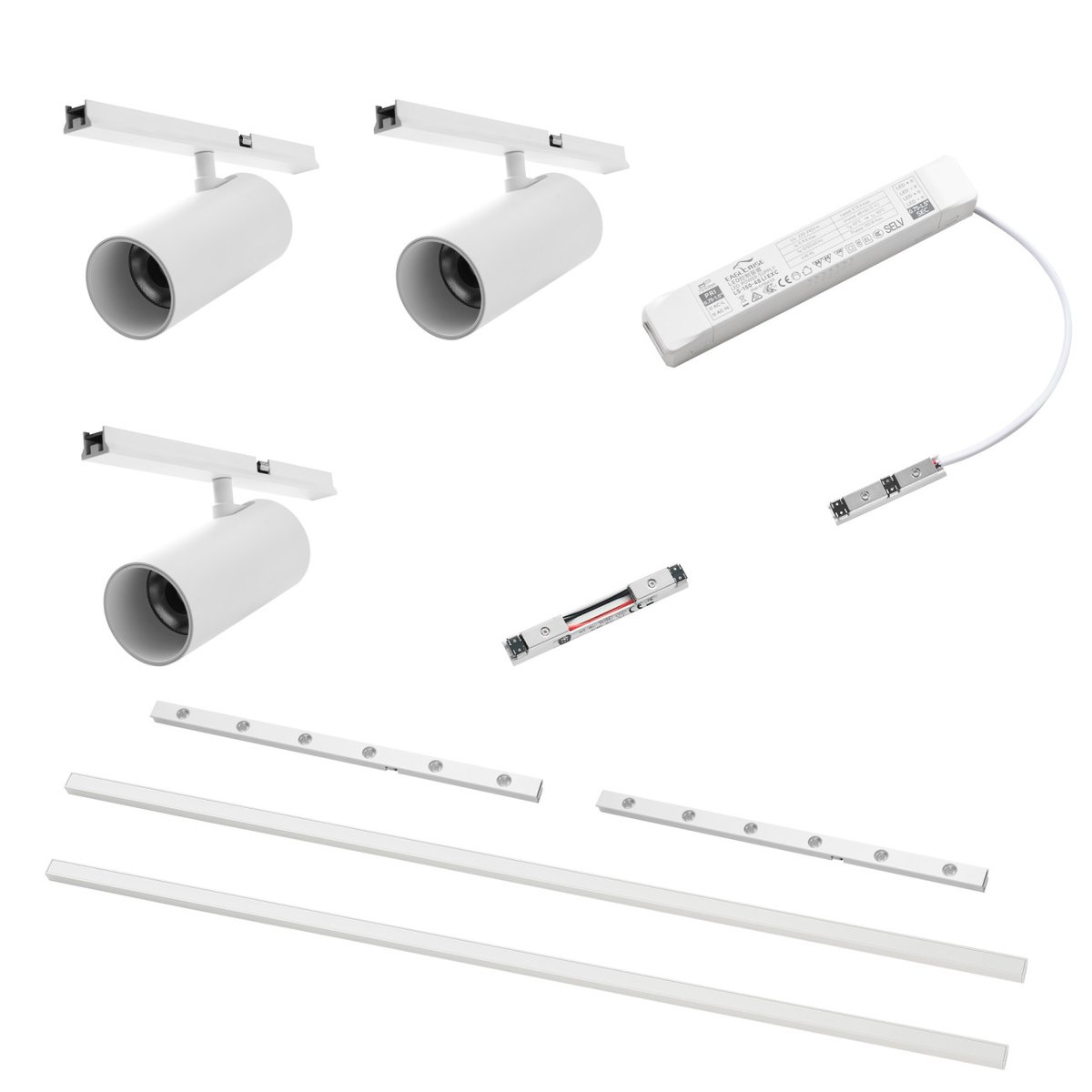 Pack rail magnétique 33W mixte - LYNE blanc, KOSILUM