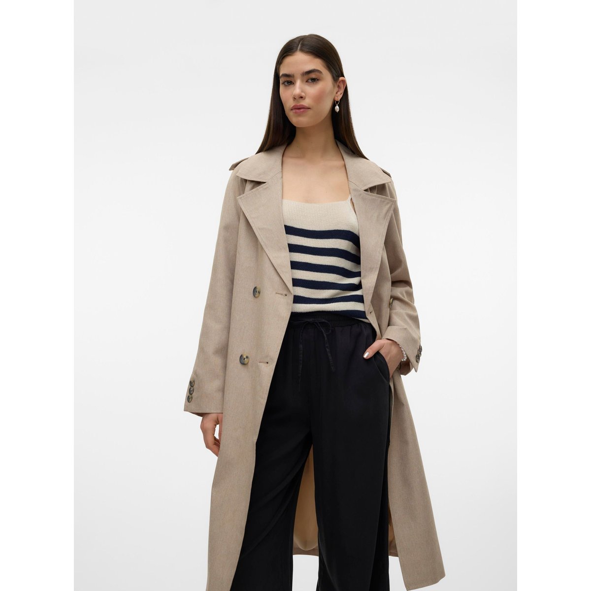 Trench Coat silver mink, VERO MODA