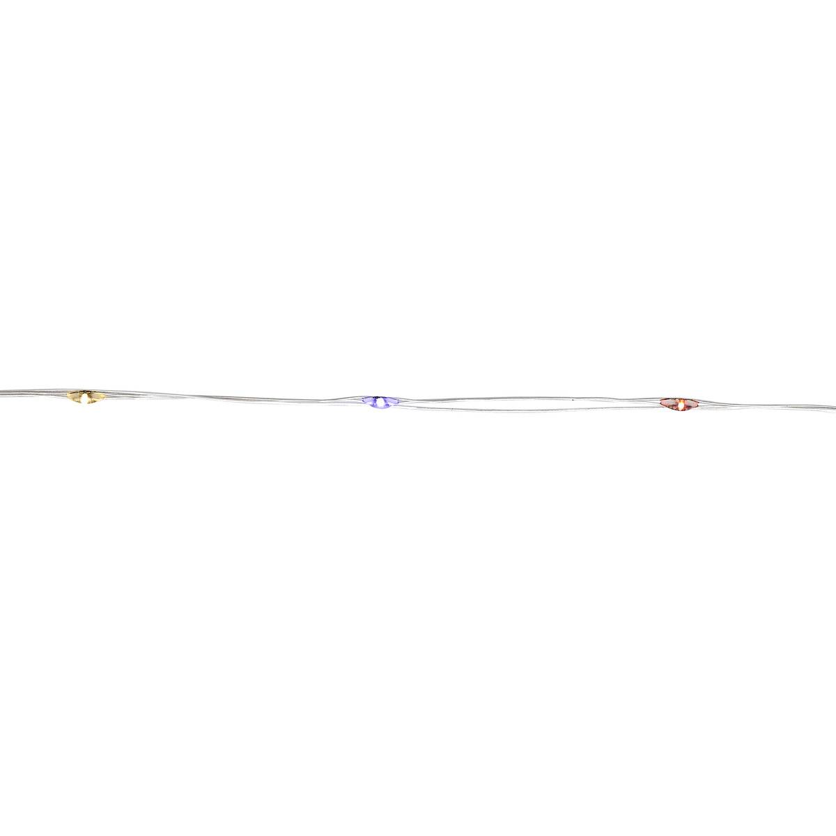 Guirlande lumineuse d'extérieur 20 m 400 LED blanc chaud fil cuivre 13 fonctions sur secteur multicolore, ATMOSPHERA
