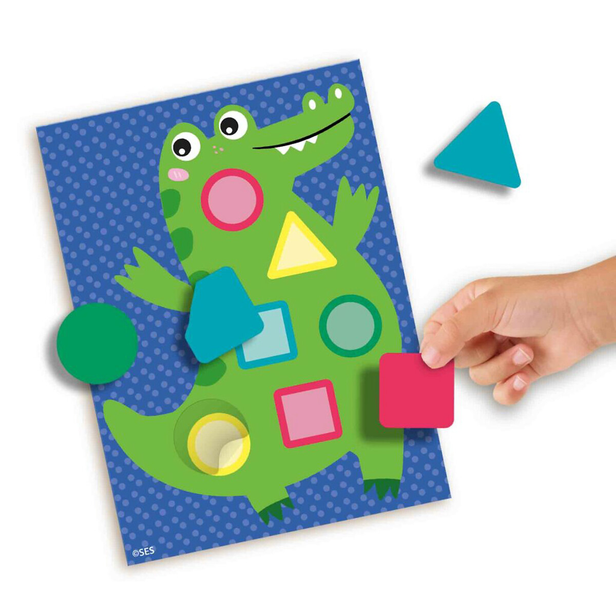 Brinquedo "Autocolantes formas geométricas", SES multicolor, SES