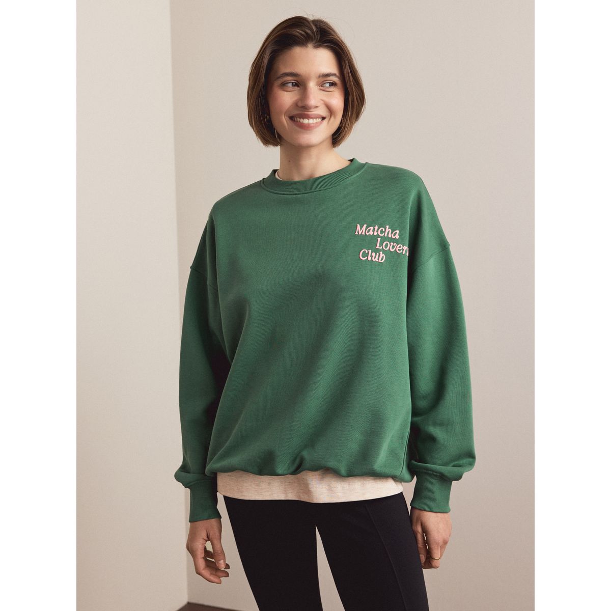 Sweat graphique vert matcha, NEXT