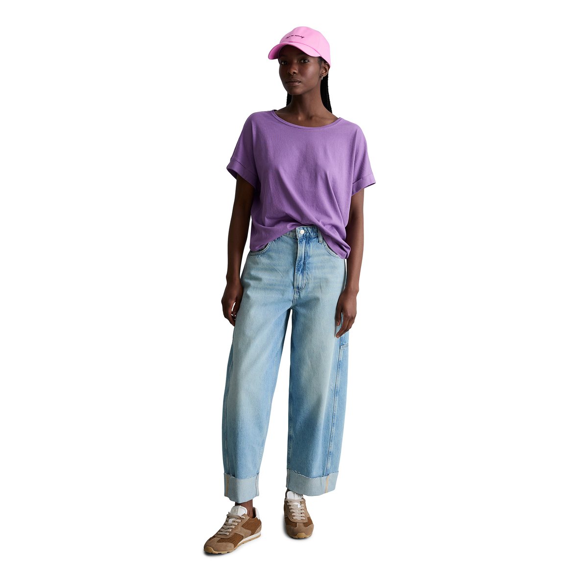 T-shirt DfC regular en coton organique violet, MARC O’POLO DENIM
