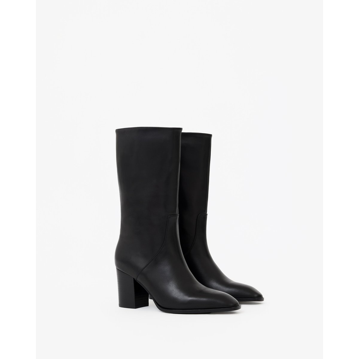 Bottes courtes à talon bloc BORGE noir, MI MAI