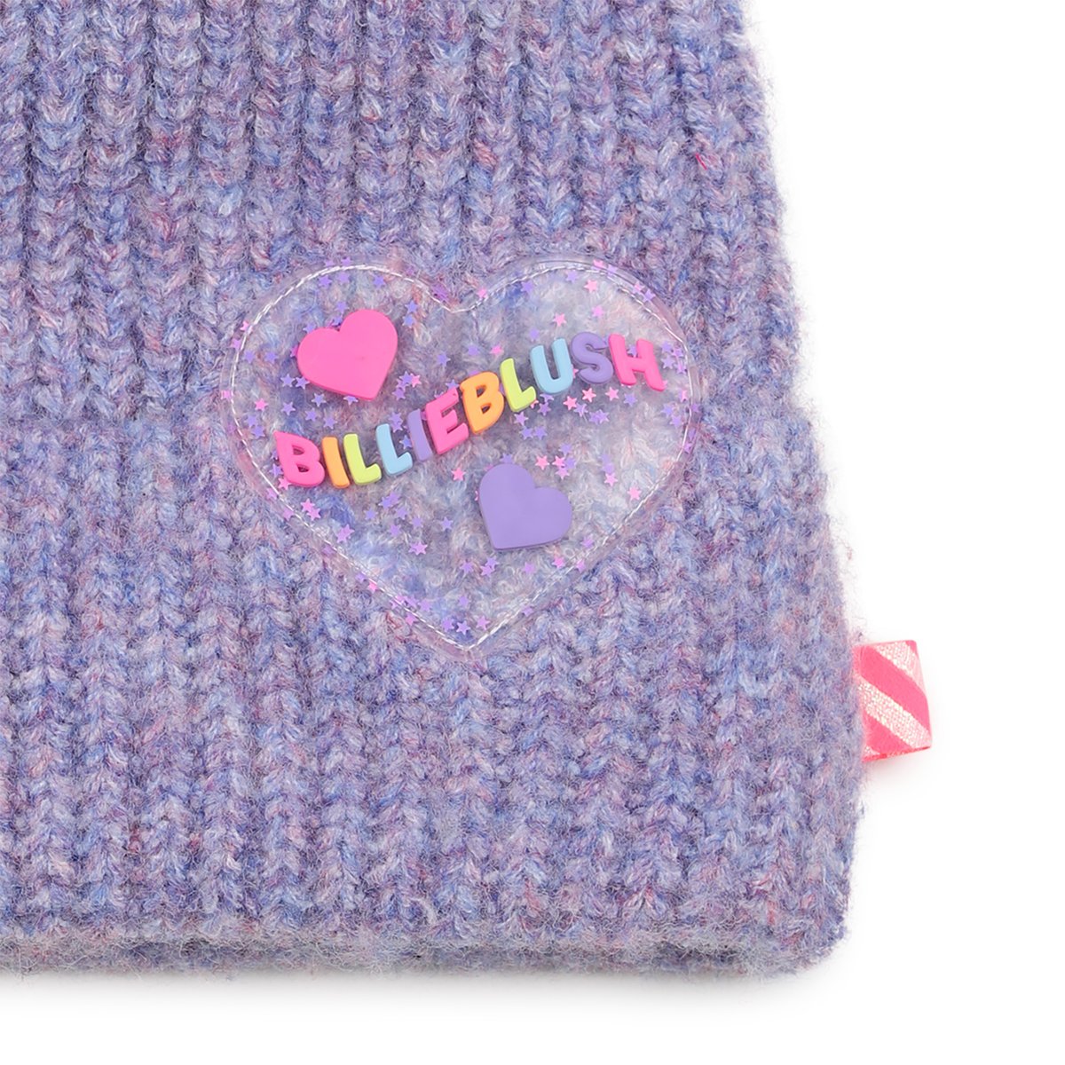 Bonnet à double pompons violet tulip, BILLIEBLUSH