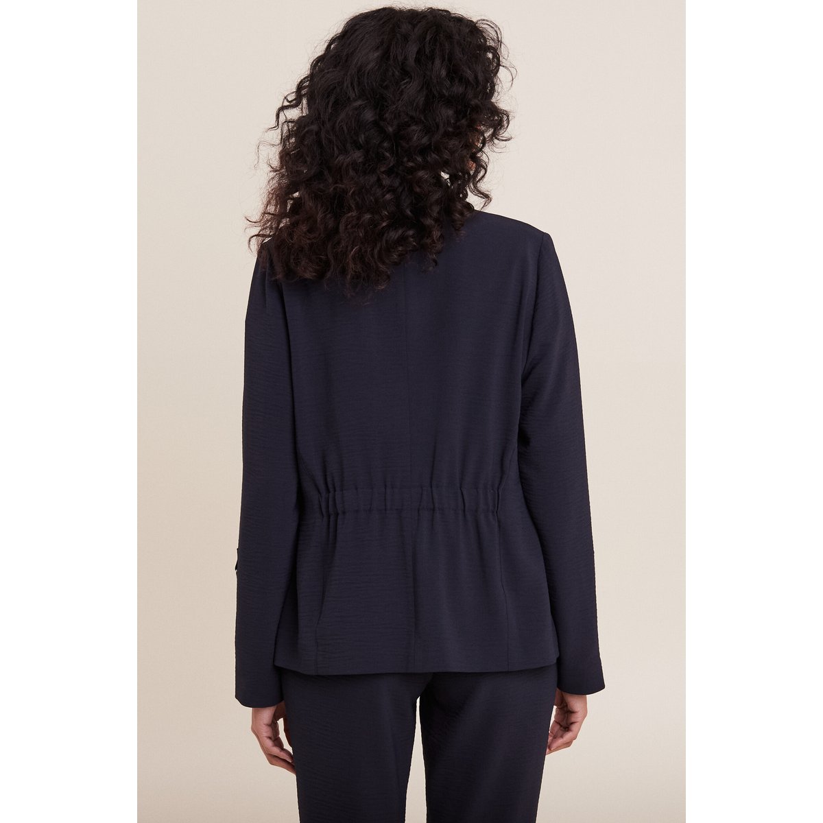 Veste cintrée boutonnée bleu foncé, BREAL