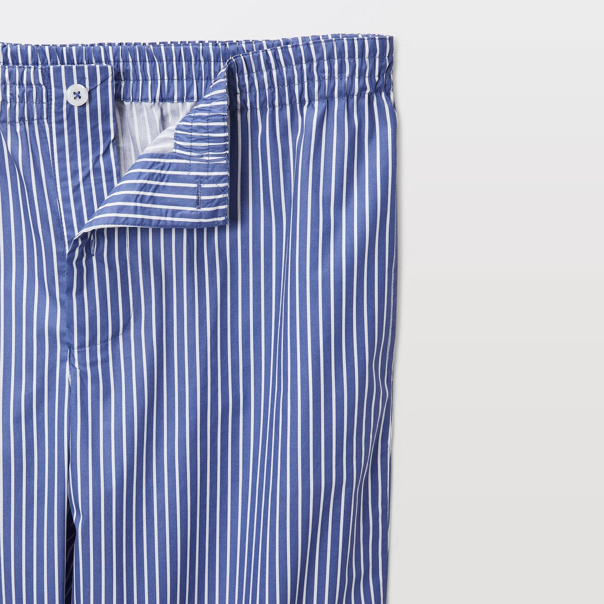 Pantalon de pyjama rayé en coton BIO GOTS nautique, MONOPRIX