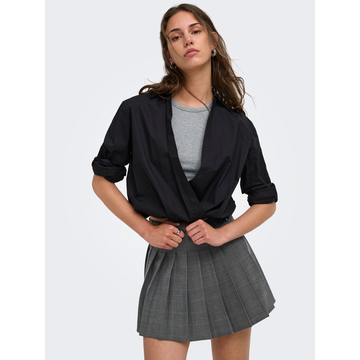 Jupe dark grey melange, ONLY