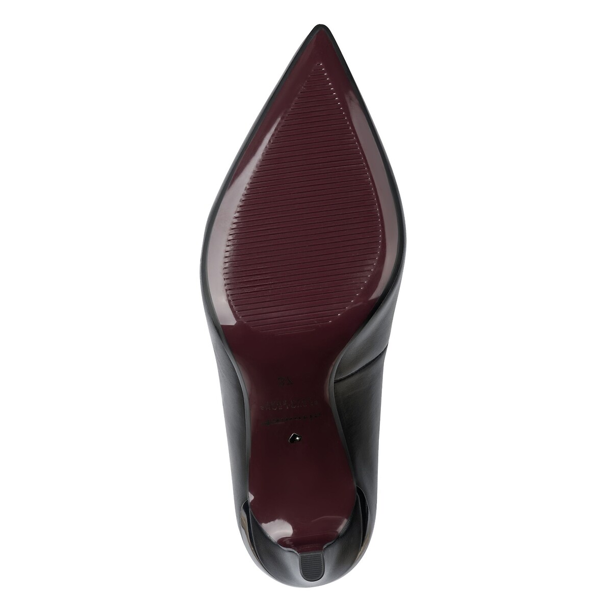 Escarpins pointus en cuir noir, TAMARIS