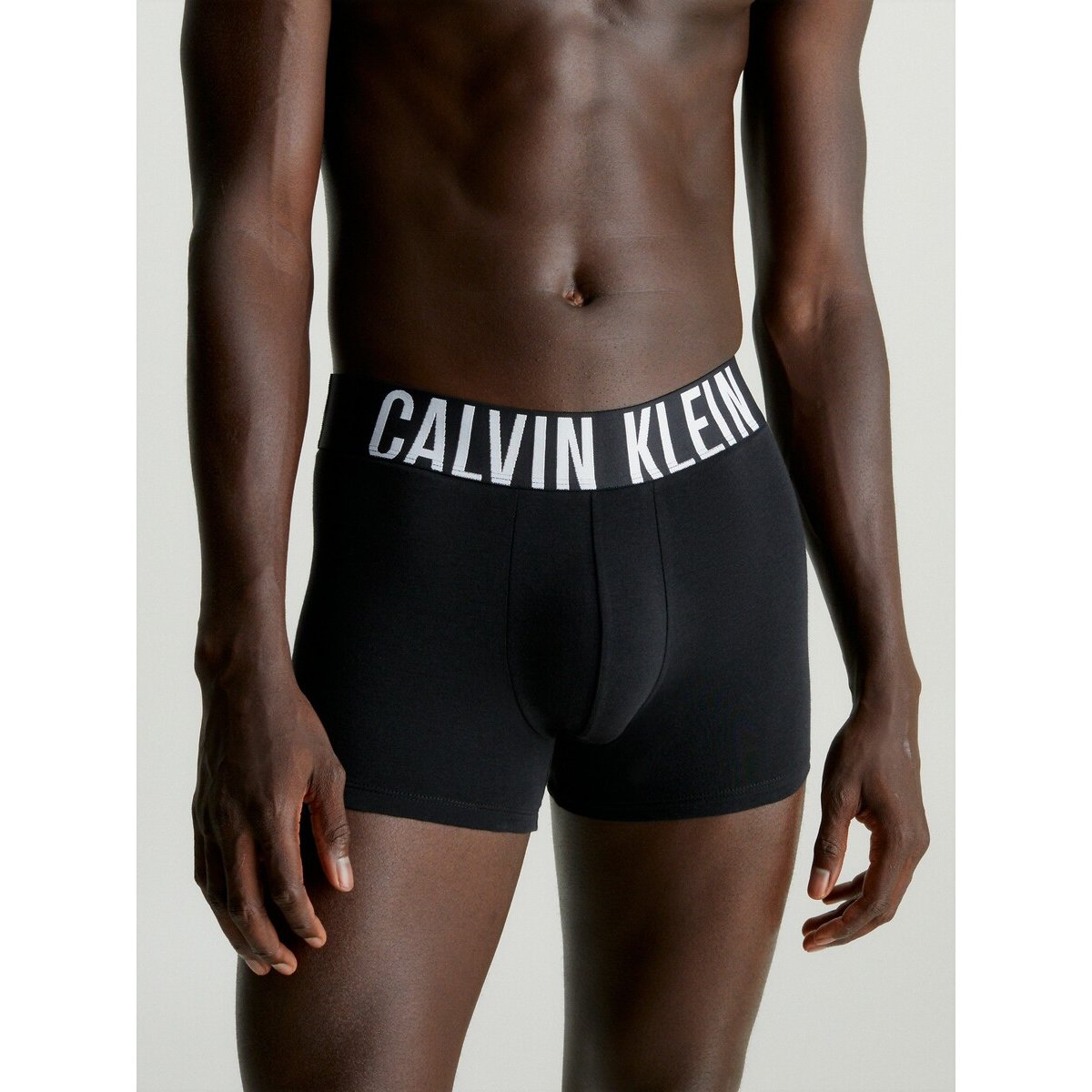 Set van 3 lange, effen boxershorts zwart+zwart+zwart, CALVIN KLEIN UNDERWEAR