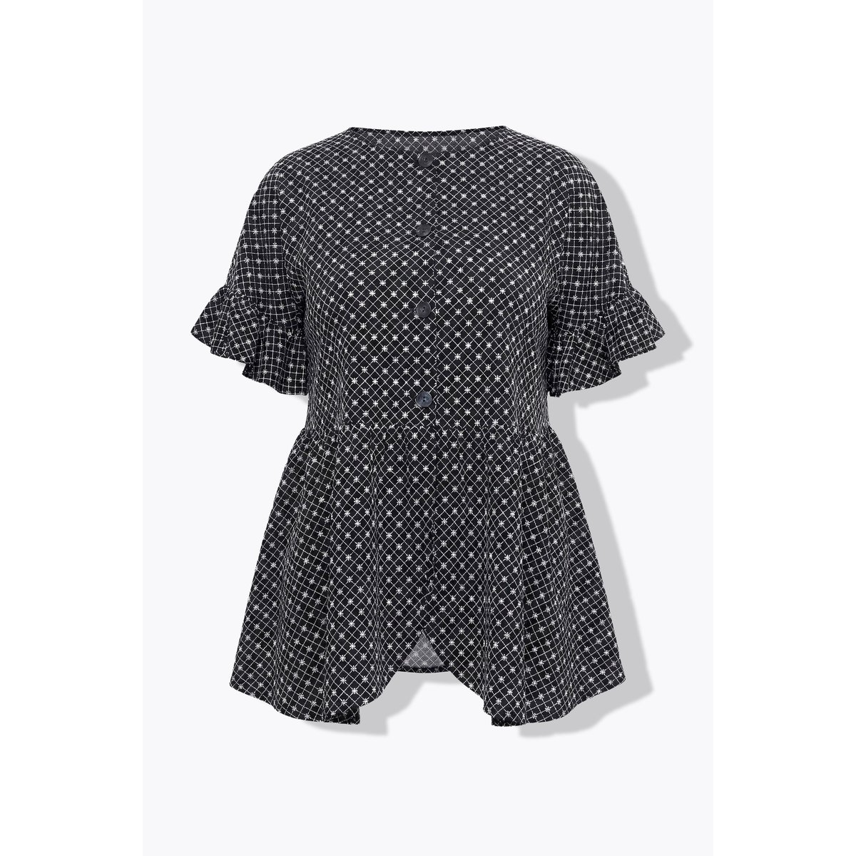 Veste esprit blouse à coupe évasée noir, ULLA POPKEN