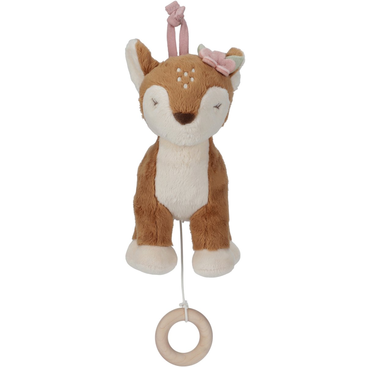 Peluche musicale rose, beige, marron, LITTLE DUTCH