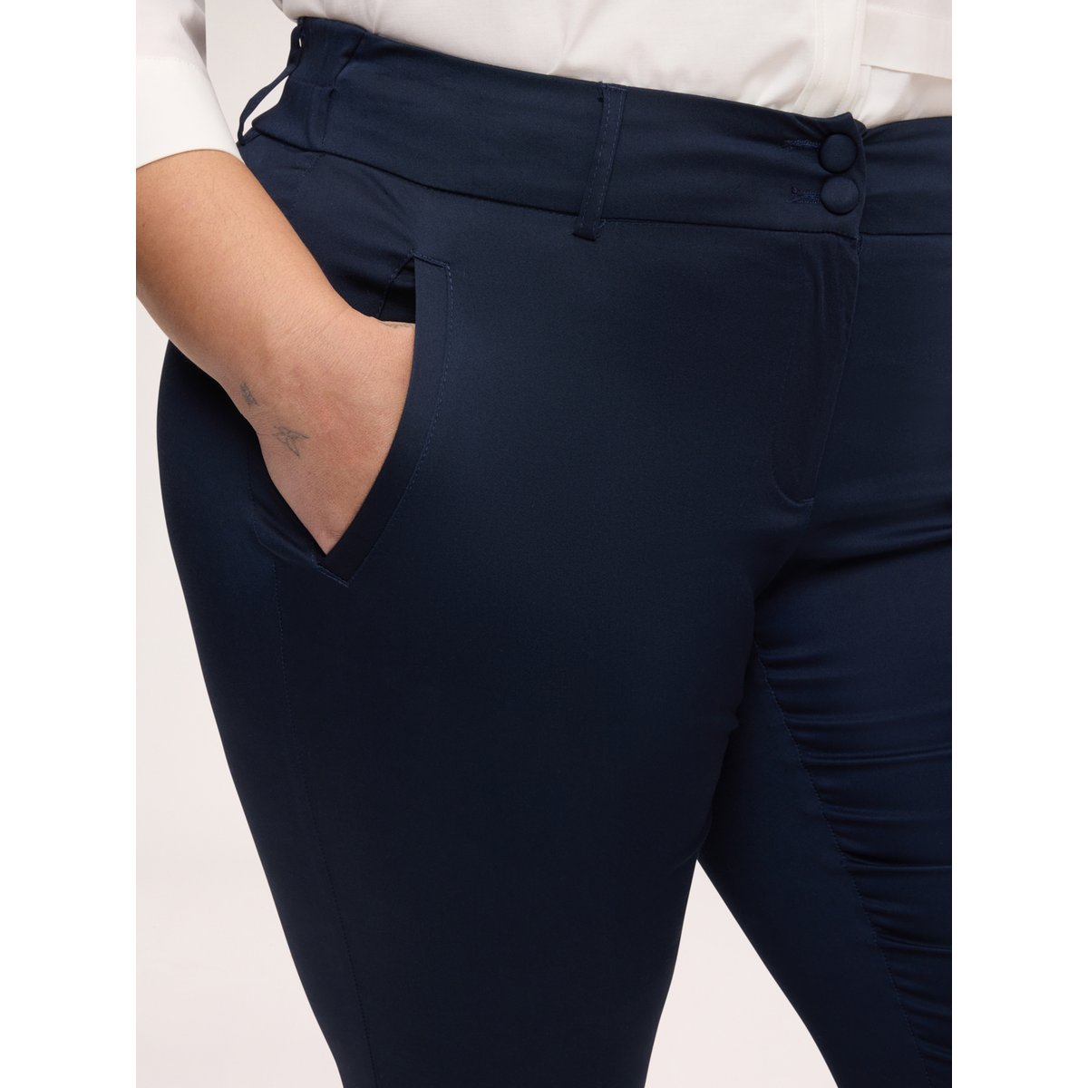 Pantalon New York stretch bleu, FIORELLA RUBINO