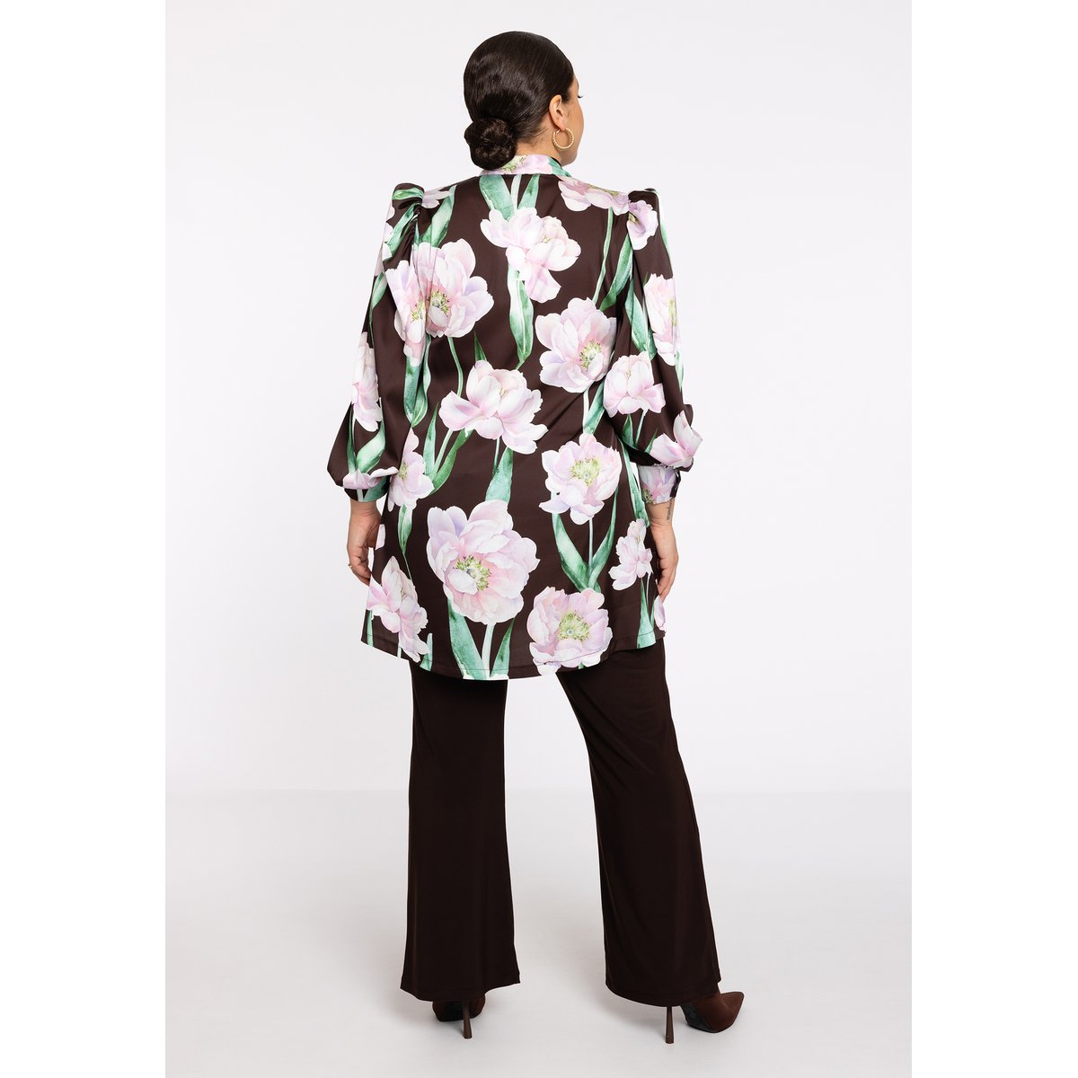 Chemise imprimée marron, YOEK