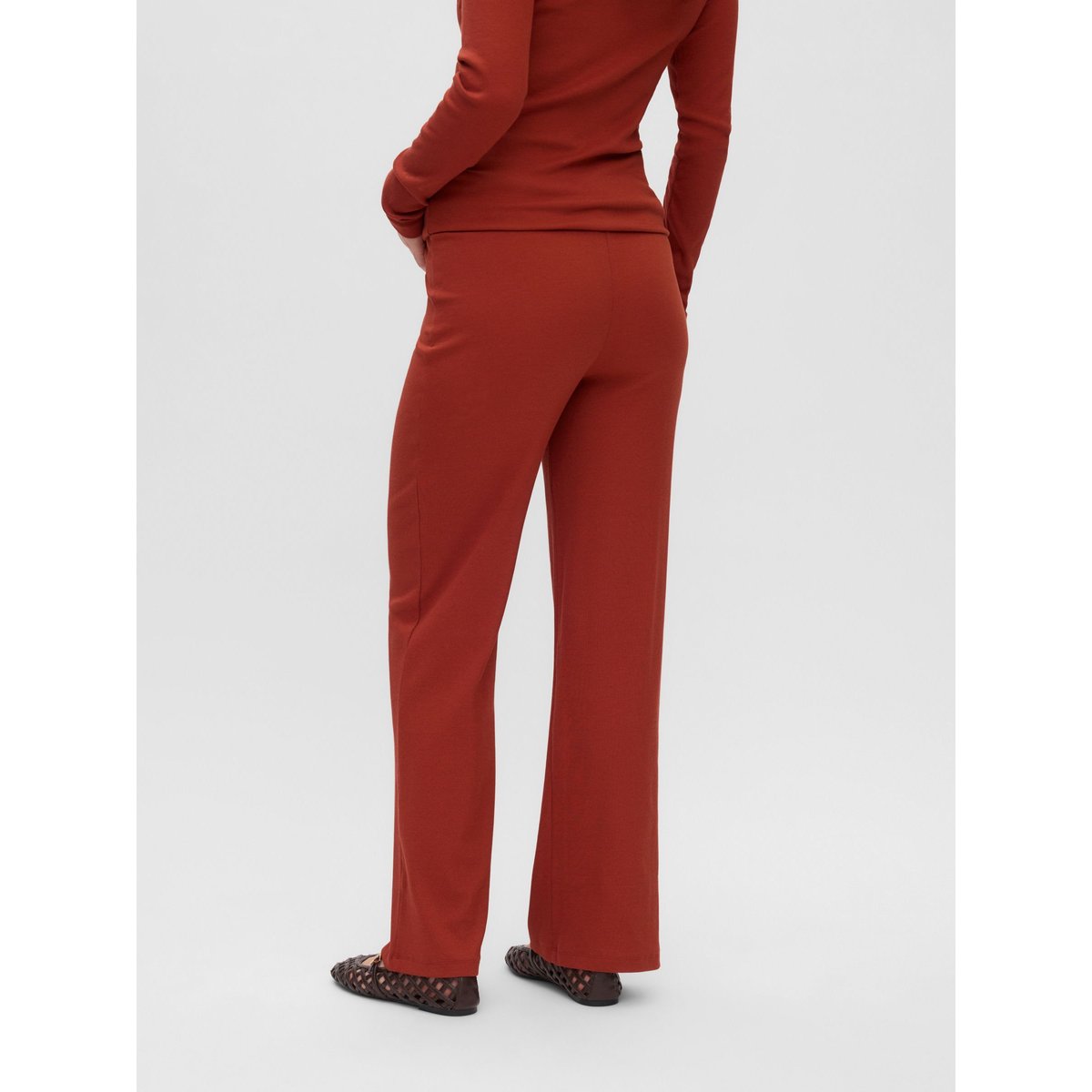 Pantalon rouge - burnt henna 1, MAMA LICIOUS