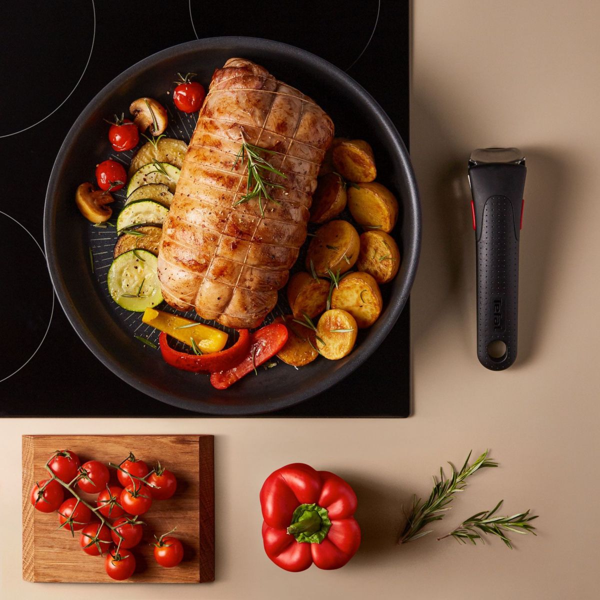 Wok Ingenio Eco Resist 28 cm L3971902 noir, TEFAL
