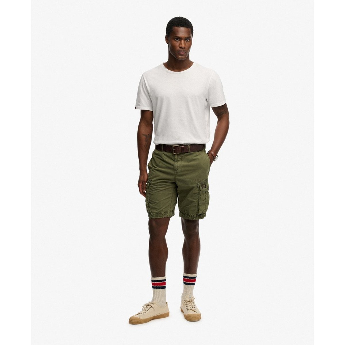 Short Léger Parachute vert ciboulette, SUPERDRY