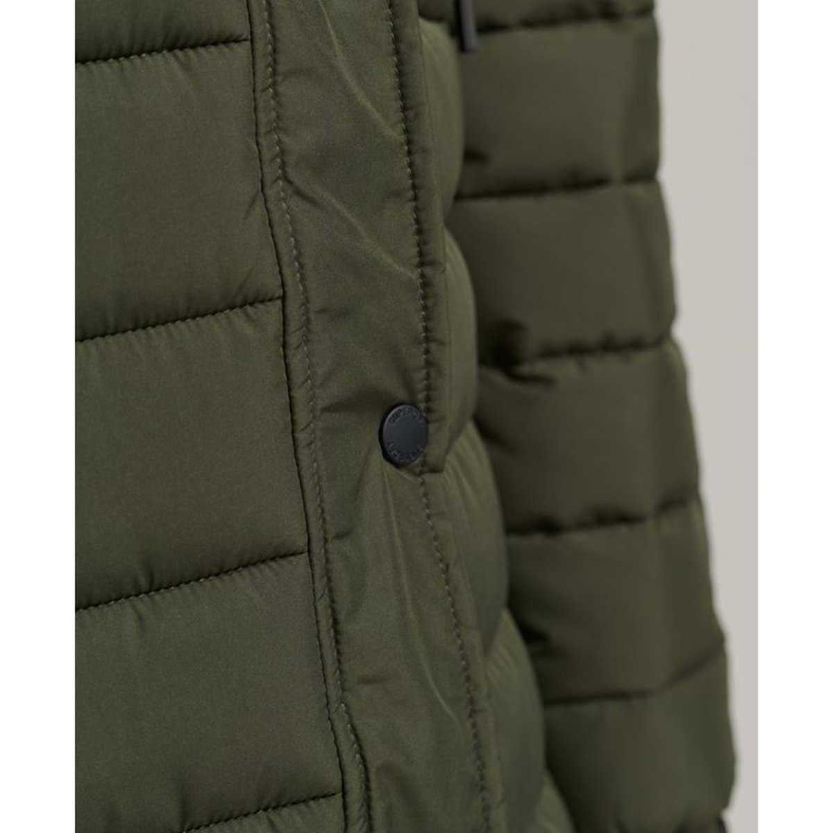 Manteau super long Fuji vert mousse foncé, SUPERDRY