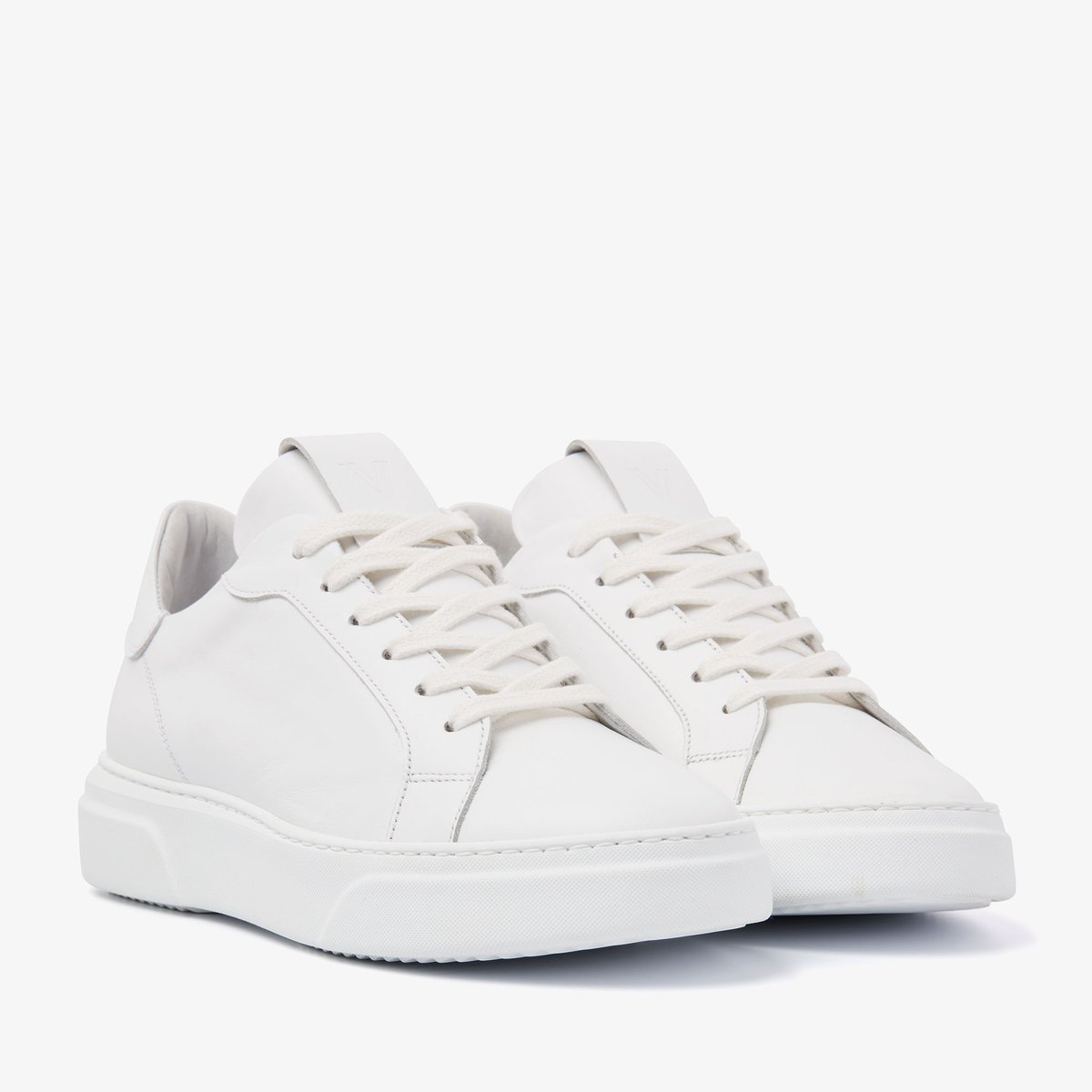 Baskets en cuir JUNO UNI blanc, VIA VAI
