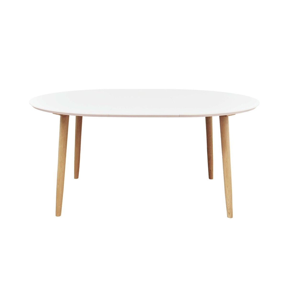 Table repas 100-180 cm  avec 2 allonges blanc, ZAGO