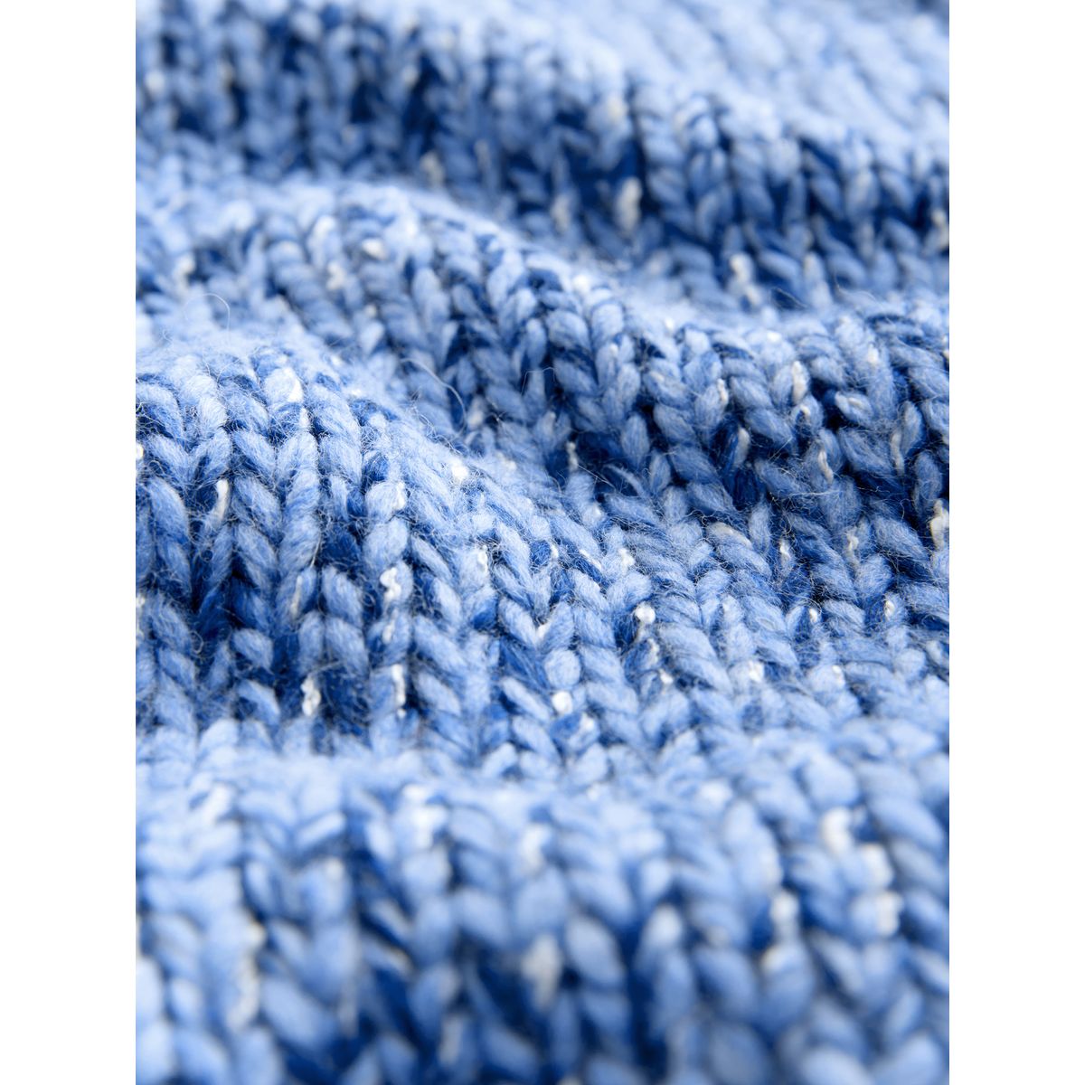 T-shirt torsadé à manches mi-longues en laine bleu multi, NEXT