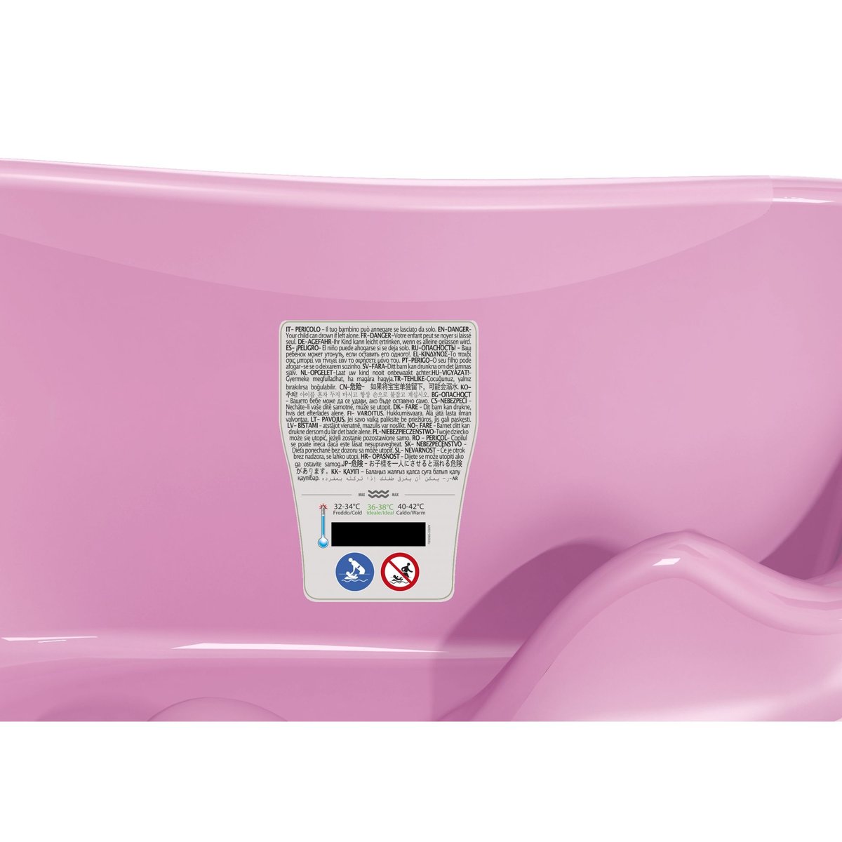 Baignoire Onda rose couleur unique, OK BABY