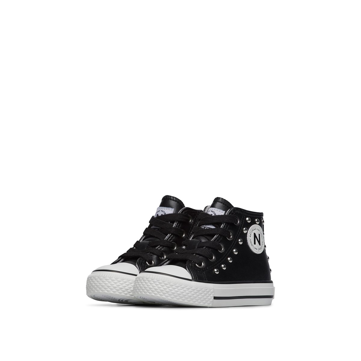 Baskets en cuir avec cloues YLFAS. noir, NATURINO