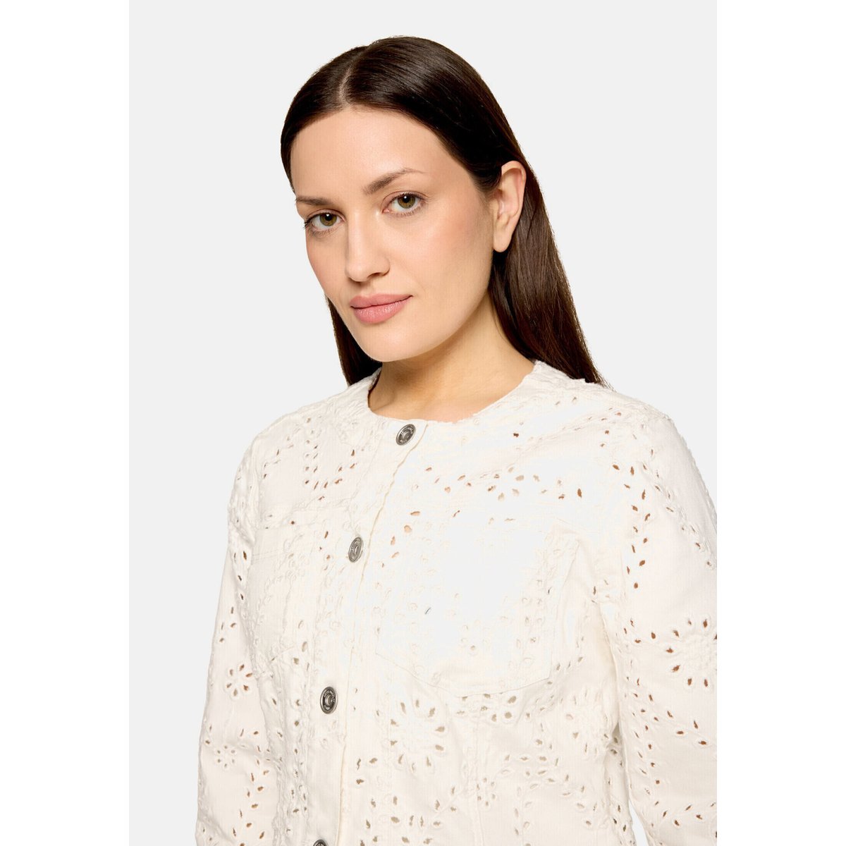 Veste en jean à manches 3/4 blanc, BETTY BARCLAY
